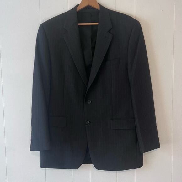 Ralph Lauren Wool Gray Pinstripe Business Casual Suit Blazer Jacket. 44 L - Picture 10 of 12